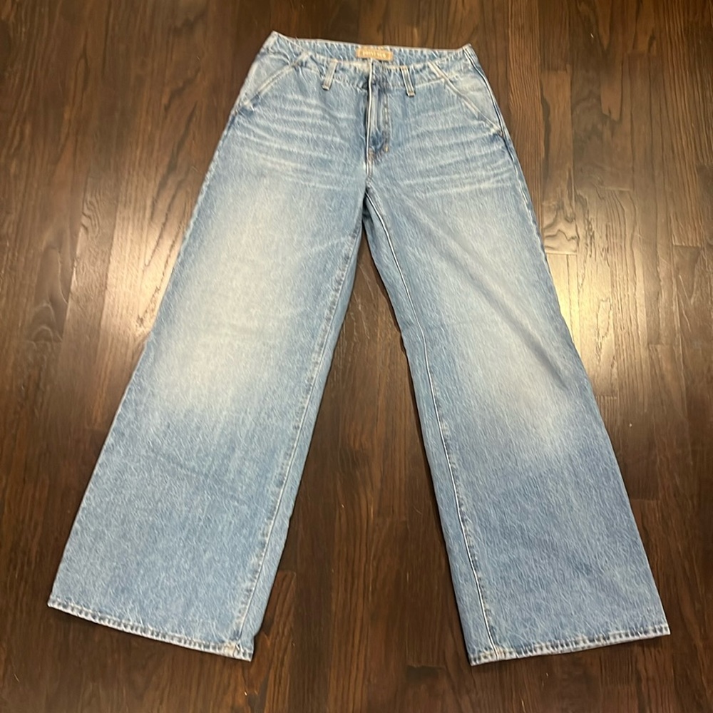 J Crew Limited Edition Point Sur Puddle Jeans in Charlotte. Wide leg jean sz27